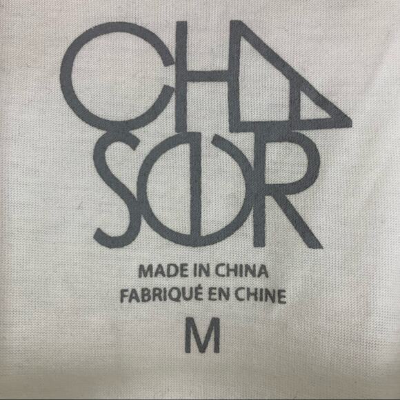 Chaser "Bonjour Coffee" Short Sleeve Knit Cotton T Size Medium - Picture 5 of 7